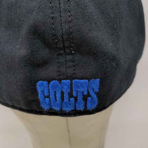 '47 Brand Fitted Hat Black Size L Indianapolis Colts Cap Embroidered Logo - Picture 10 of 14